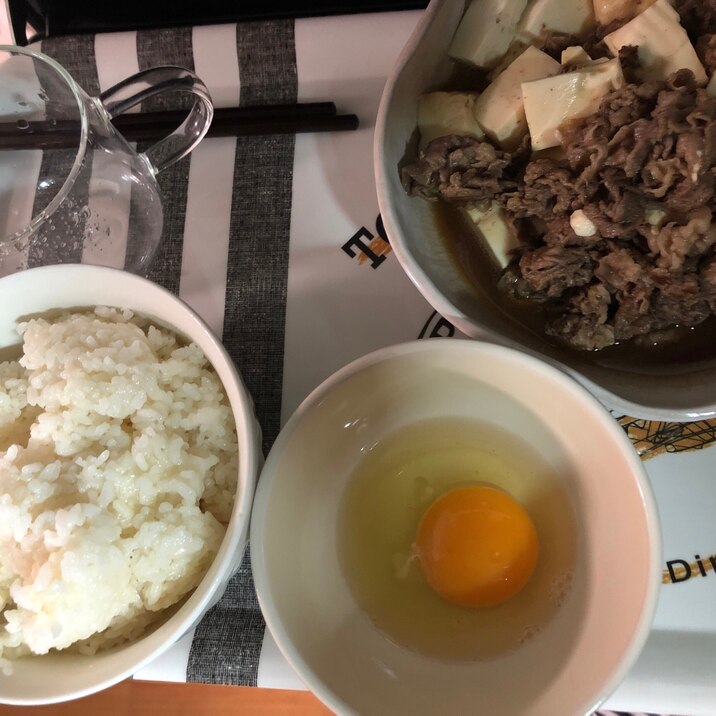 肉豆腐定食♬(すき焼き風)